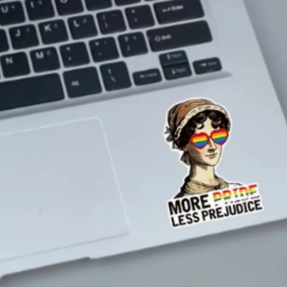 More Pride Less Prejudice Decal Sticker NWT